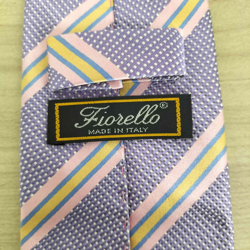 Fiorello ストライプシルクネクタイ メンズ