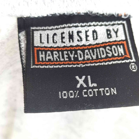 ハーレーダビッドソン HARLEY-DAVIDSON ボロ プリント 袖切替 半袖カットソー メンズ XL