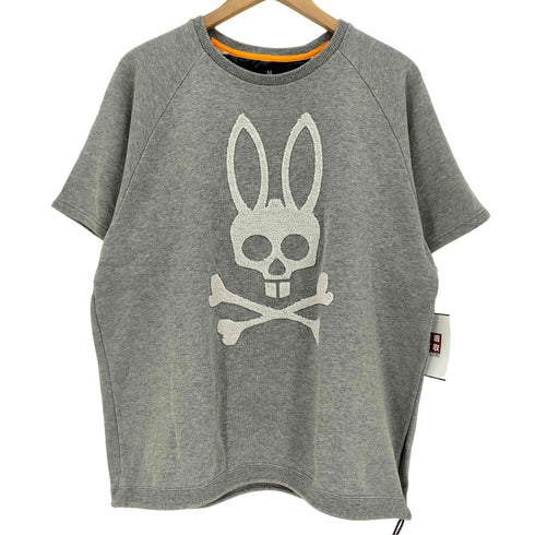 サイコバニー Psycho Bunny ラビット刺繍 ラグラン クルーネックスウェット 裾ドローコード メンズ import:L