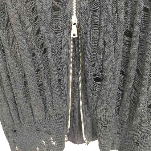メゾンスペシャル MAISON SPECIAL Prime-Over Japanese Paper Damaged Knit Zip Up Blouson メンズ JPN:1