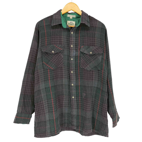 ヴァンヒューゼン VAN HEUSEN 両フラップ L/Sチェックシャツ メンズ JPN:L