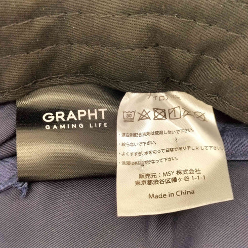 GRAPHT 3D刺繍バケットハット メンズ
