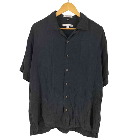 ジェフリービーン GEOFFREY BEENE シルク コットン オープンカラーシャツ メンズ L