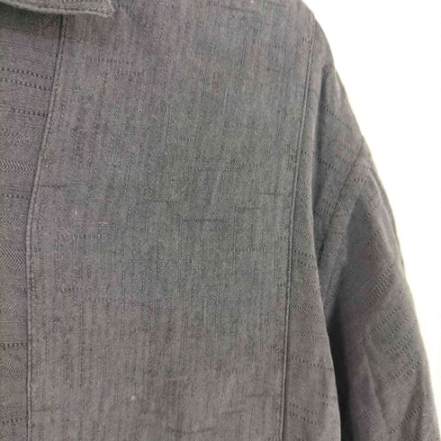 ジェフリービーン GEOFFREY BEENE シルク コットン オープンカラーシャツ メンズ L