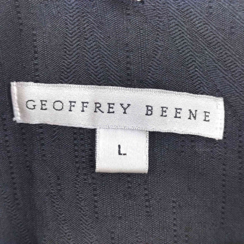 ジェフリービーン GEOFFREY BEENE シルク コットン オープンカラーシャツ メンズ L