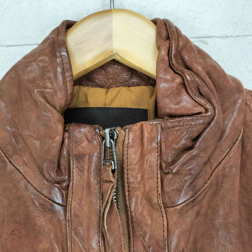 NORTH BEACH lamb skin レザージップアップブルゾン レディース JPN:L