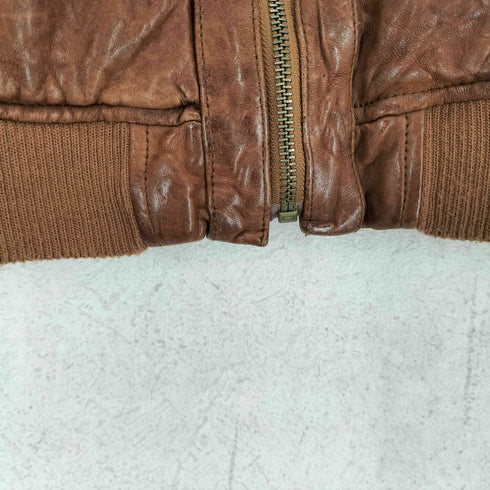 NORTH BEACH lamb skin レザージップアップブルゾン レディース JPN:L