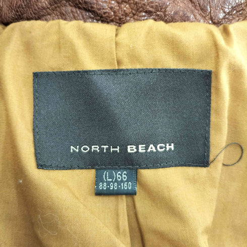 NORTH BEACH lamb skin レザージップアップブルゾン レディース JPN:L