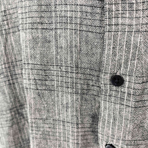 RON CHERE SKIN リネン レーヨン レギュラーカラー チェックシャツ メンズ L