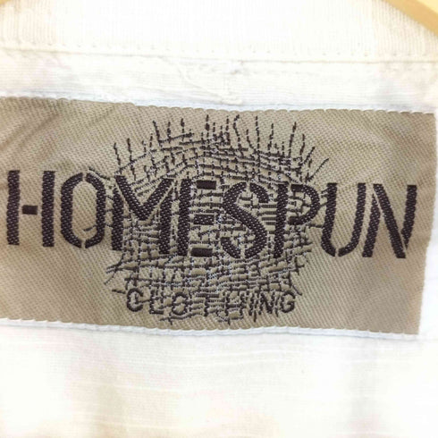 HOMESPUN CLOTING レギュラーカラー ボックス コットンシャツ メンズ FREE