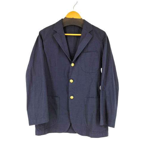 D.C.WHITE COTTON LINEN NAVY BLAZER メンズ JPN:44