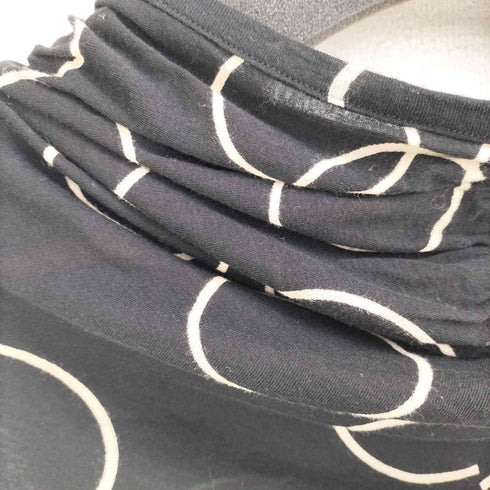 ヨウジヤマモトプリュスノアール YOHJI YAMAMOTO+NOIR 00S 総柄 ドレープネック 変形ブラウス レディース JPN:3