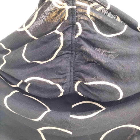 ヨウジヤマモトプリュスノアール YOHJI YAMAMOTO+NOIR 00S 総柄 ドレープネック 変形ブラウス レディース JPN:3