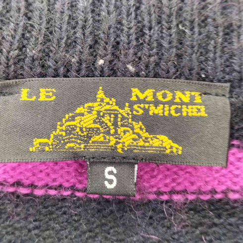 ルモンサンミッシェル LE MONT SAINT MICHEL ルーマニア製 ボーダー ウールアクリル ニットセーター レディース import:S