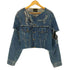ラングラー Wrangler ピンリメイク デニムノーカラージャケット レディース