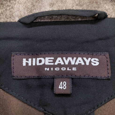 ハイダウェイニコル HIDEAWAYS NICOLE ポンチスウェードムラスモーク柄カバーオール メンズ JPN:48