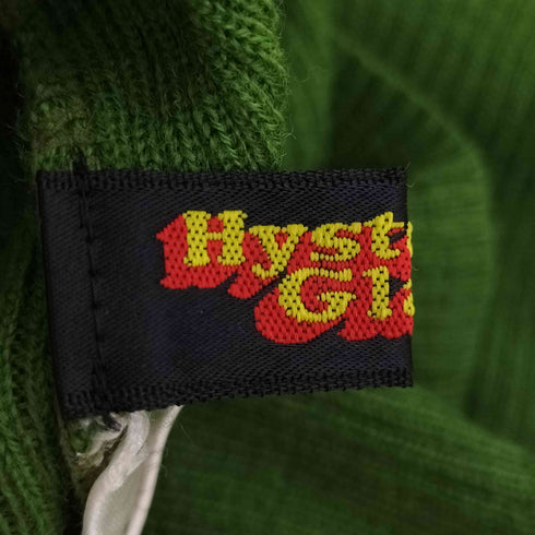 ヒステリックグラマー HYSTERIC GLAMOUR 90S~00S ラインストーン ドクロ タートルネック ニット メンズ FREE