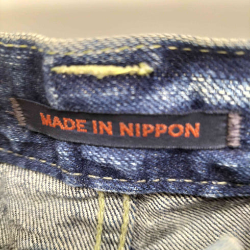 ブルーウェイ BLUE WAY 日本製 ジップフライ ヒゲ ベルボトム フレア デニム パンツ メンズ LL (34)
