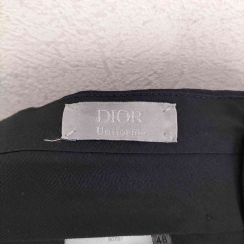 ディオール Dior UNIFORM バージンウール サイドアジャスター スラックスパンツ メンズ 48