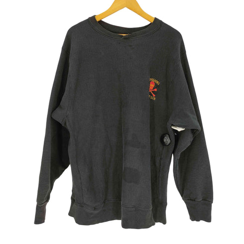 ヘインズ Hanes 90S USA製 ラグビー チームロゴ スカル 刺繍 プルオーバー スウェット メンズ import:XL