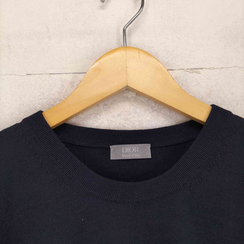 ディオール Dior Uniforme 裾ロゴ 刺繍 ニット セーター メンズ L