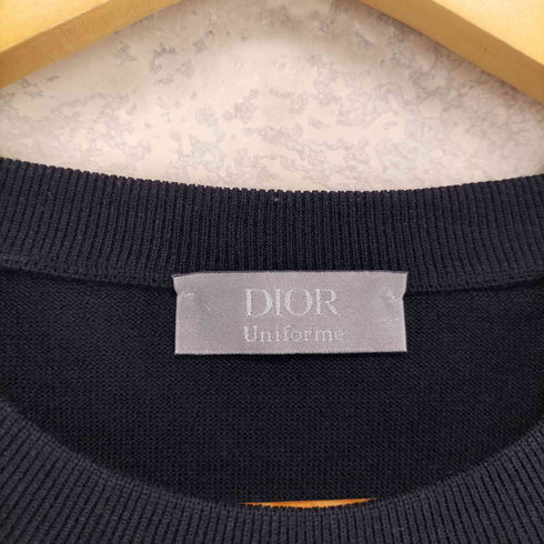 ディオール Dior Uniforme 裾ロゴ 刺繍 ニット セーター メンズ L