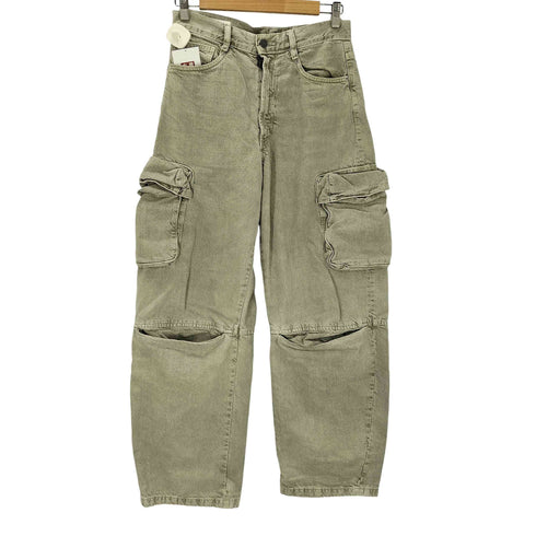 ザラ ZARA TRF MID WAIST CARGO BOYFRIEND JEANS ミッド ウエスト ワイド バギー デニム カーゴ パンツ Y2K メンズ 36