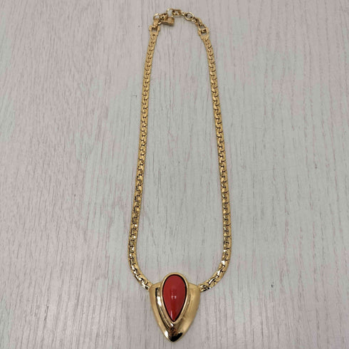 ランバン LANVIN ストーン装飾 ゴールドネックレス レディース