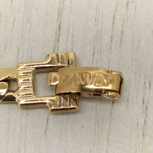 ランバン LANVIN ストーン装飾 ゴールドネックレス レディース