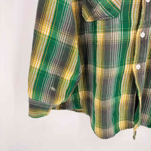 ビッグマック BIG MAC 60s チェック フロントダブルポケット L/S フランネルシャツ メンズ import:L