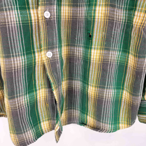 ビッグマック BIG MAC 60s チェック フロントダブルポケット L/S フランネルシャツ メンズ import:L