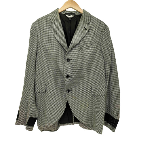ブラックコムデギャルソン BLACK COMME des GARCONS AD2010 千鳥格子 変形 テーラードジャケット メンズ JPN:L