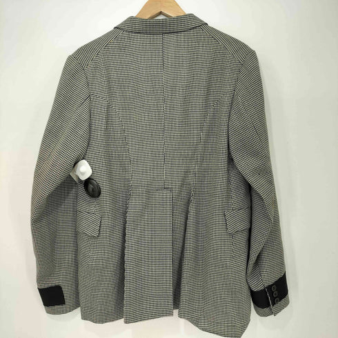 ブラックコムデギャルソン BLACK COMME des GARCONS AD2010 千鳥格子 変形 テーラードジャケット メンズ JPN:L