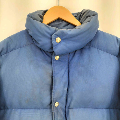 ウールリッチ WOOLRICH 80s USA製 紺タグ スタンドカラー 比翼ジップ ダウンジャケット メンズ import:L