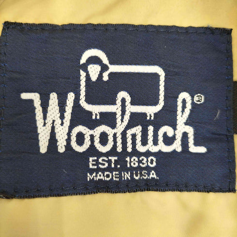 ウールリッチ WOOLRICH 80s USA製 紺タグ スタンドカラー 比翼ジップ ダウンジャケット メンズ import:L