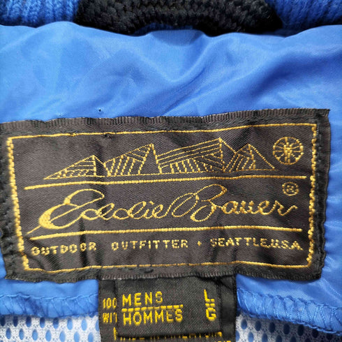 エディーバウアー Eddie Bauer 黒タグ ジップアップナイロンジャケット メンズ import:L