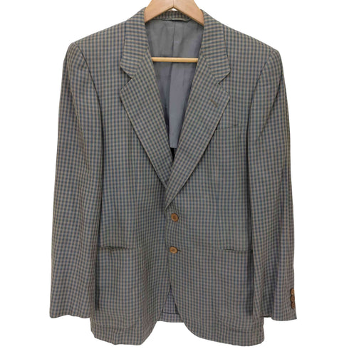 エルメネジルドゼニア Ermenegildo Zegna PURE SILK100 2Bチェックテーラードジャケット メンズ