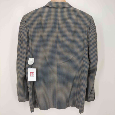 エルメネジルドゼニア Ermenegildo Zegna PURE SILK100 2Bチェックテーラードジャケット メンズ