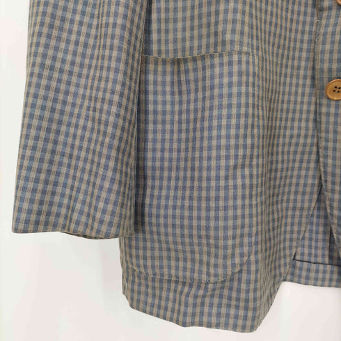 エルメネジルドゼニア Ermenegildo Zegna PURE SILK100 2Bチェックテーラードジャケット メンズ