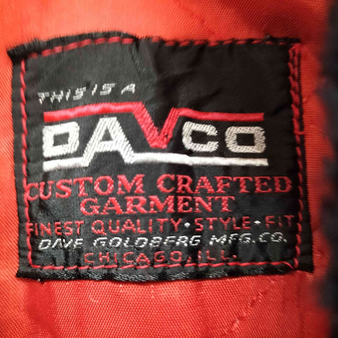 DAVCO 裏地キルティング襟ファージップアップワークャケット メンズ