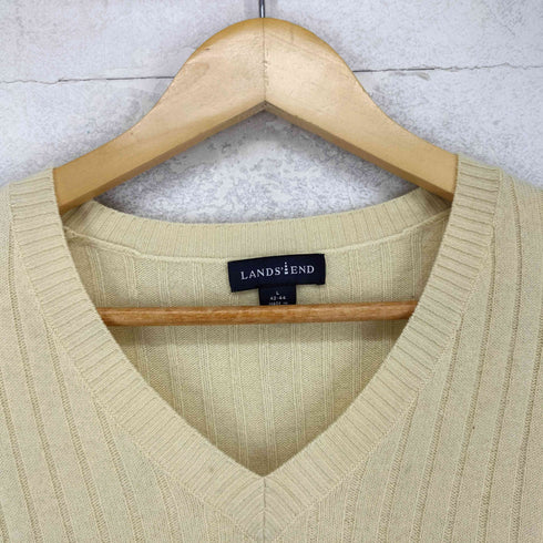 ランズエンド LANDS END Vネックカシミヤニット メンズ import:L