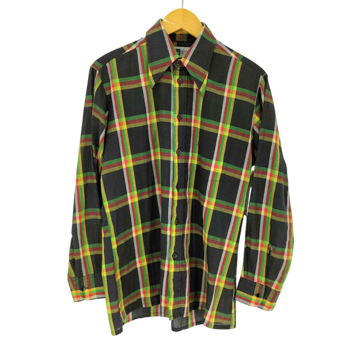 GARRY DUNCAN チェック柄 シアー L/S シャツ メンズ