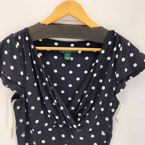 ローレンラルフローレン LAUREN RALPH LAUREN DRESS ドット柄 ギャザーワンピース レディース 8