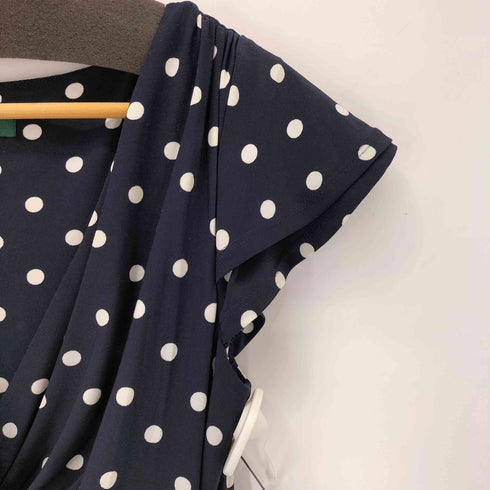 ローレンラルフローレン LAUREN RALPH LAUREN DRESS ドット柄 ギャザーワンピース レディース 8