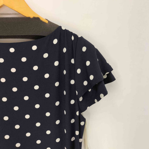 ローレンラルフローレン LAUREN RALPH LAUREN DRESS ドット柄 ギャザーワンピース レディース 8