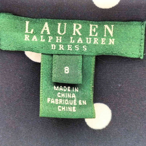 ローレンラルフローレン LAUREN RALPH LAUREN DRESS ドット柄 ギャザーワンピース レディース 8