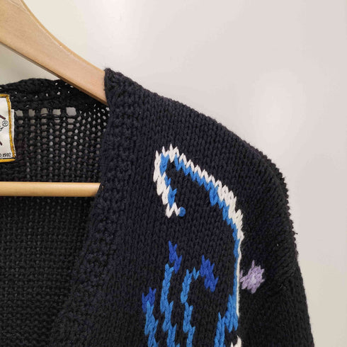 HEIRLOOM COLLECTIBLES リネン コットン 唐草 ジャガード カーディガン メンズ import:L