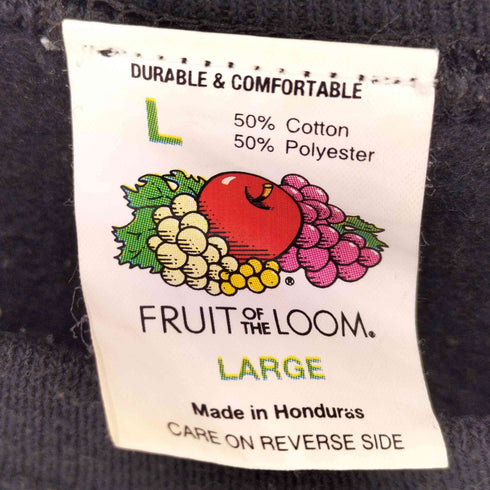 フルーツオブザルーム FRUIT OF THE LOOM アーチプリント プルオーバースウェット メンズ L