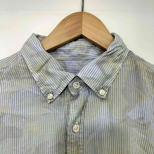 ソフネット SOPHNET. Y2K カモ柄 ストライプ S/S ボタンダウン シャツ メンズ JPN:L