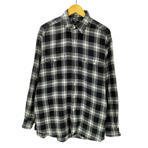 ポロジーンズカンパニーラルフローレン POLO JEANS COMPANY RALPH LAUREN 90-00S 星条旗タグ インド綿 フランネル チェック シャツ フラップポケット パートナー21 メンズ import:L